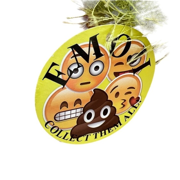 Emoji Sad Smiley Plush Fuzzy Yellow Black‎ Eyes 5” Tall - Picture 5 of 5
